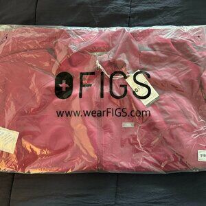 FIGS Cobaki Scrub Jacket - Deep Cranberry (BRAND NEW) (LIMITED COLOR)